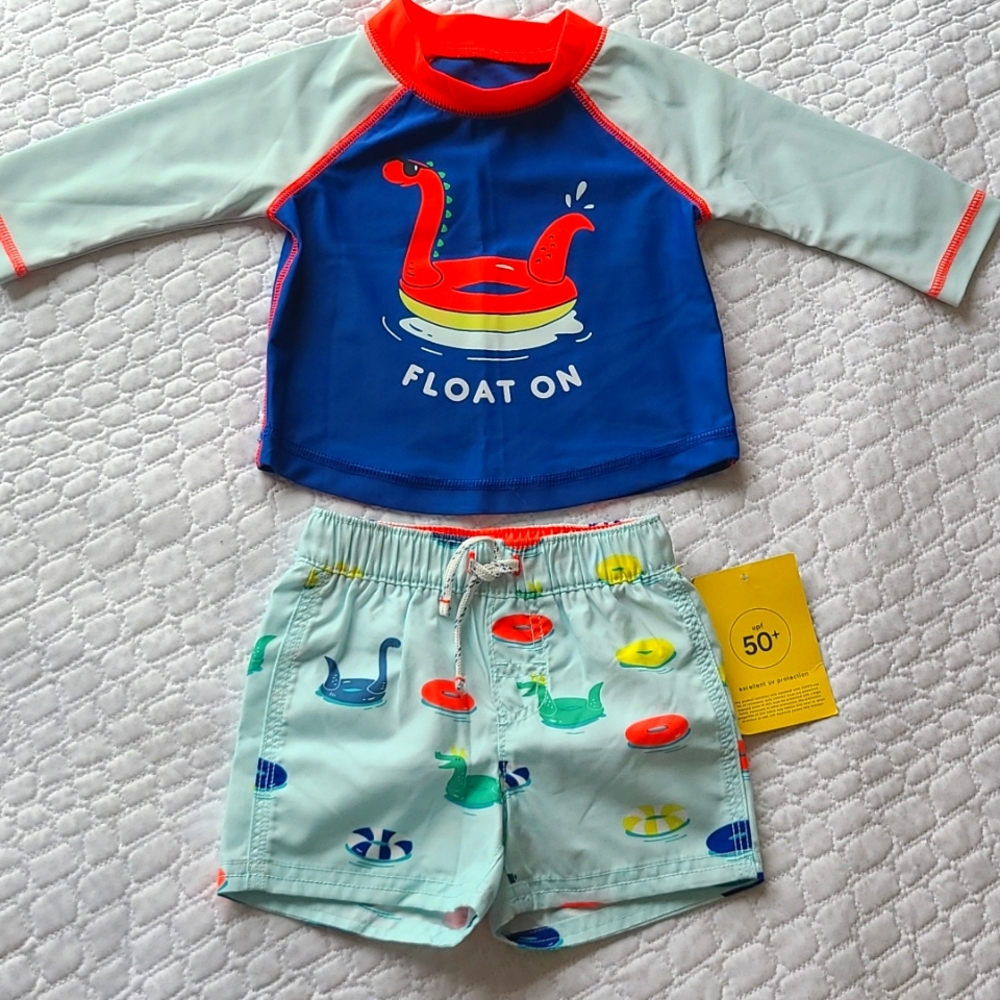 Baby Gap Rashguard and Swim Trunks